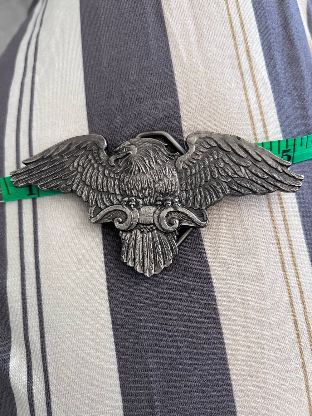 VTG Antique-Style Silver Eagle Belt Buckle - Men's or Women’s Accessory 5” long